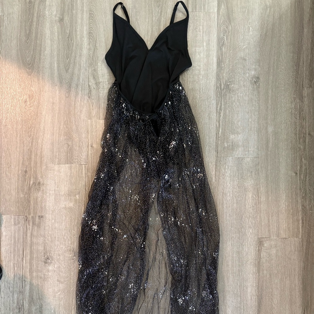 Bodysuit dress with sparkles